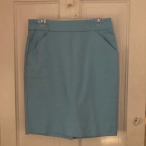 JCrew The Pencil Skirt Light Blue
